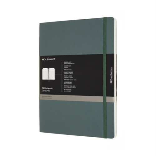 Moleskine Pro Notebook XL Soft Forest Green (häftad, eng)