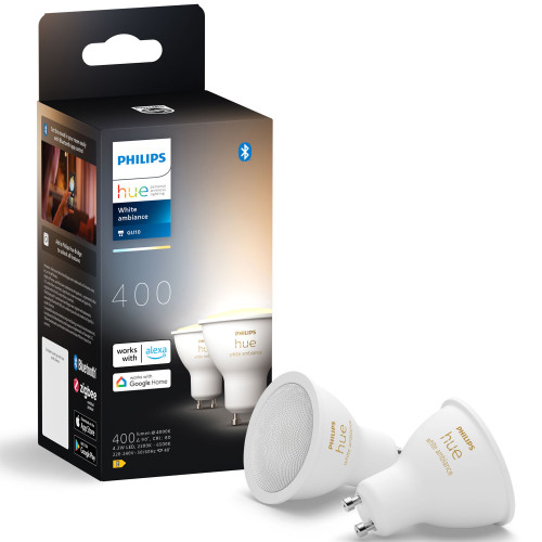 Philips HUE White Ambiance GU10 400lm 2-pack