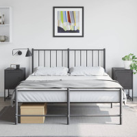 Produktbild för Sängbord 2 st svart 36x39x60,5 cm stål