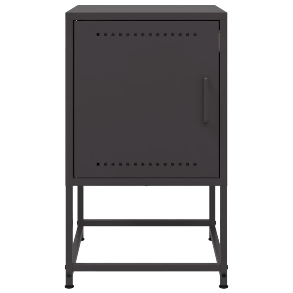 Produktbild för Sängbord 2 st svart 36x39x60,5 cm stål