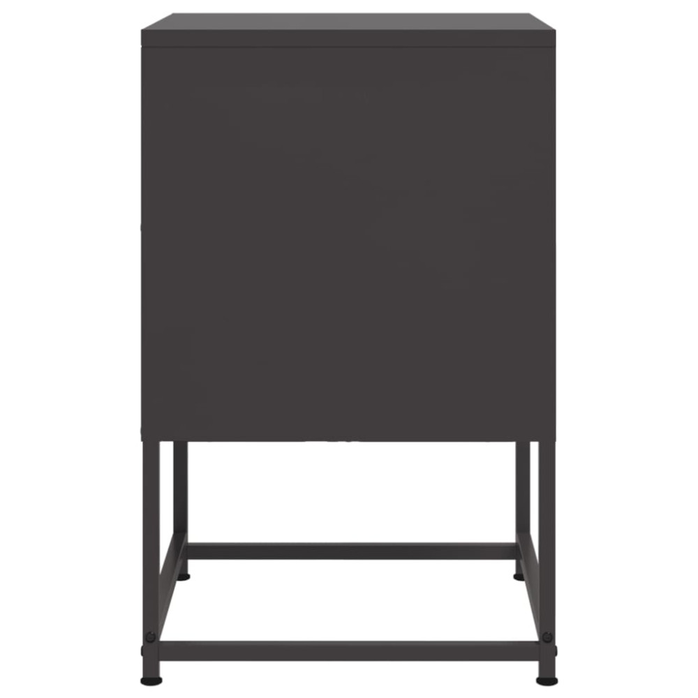Produktbild för Sängbord 2 st svart 36x39x60,5 cm stål