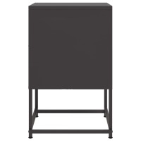 Produktbild för Sängbord 2 st svart 36x39x60,5 cm stål