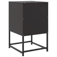 Produktbild för Sängbord 2 st svart 36x39x60,5 cm stål