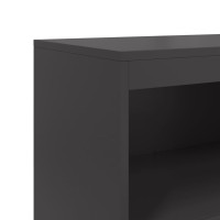 Produktbild för Högskåp svart 68,5x38,5x123,5 cm ståls