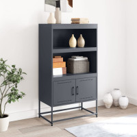 Produktbild för Högskåp antracit 68,5x38,5x123,5 cm stål