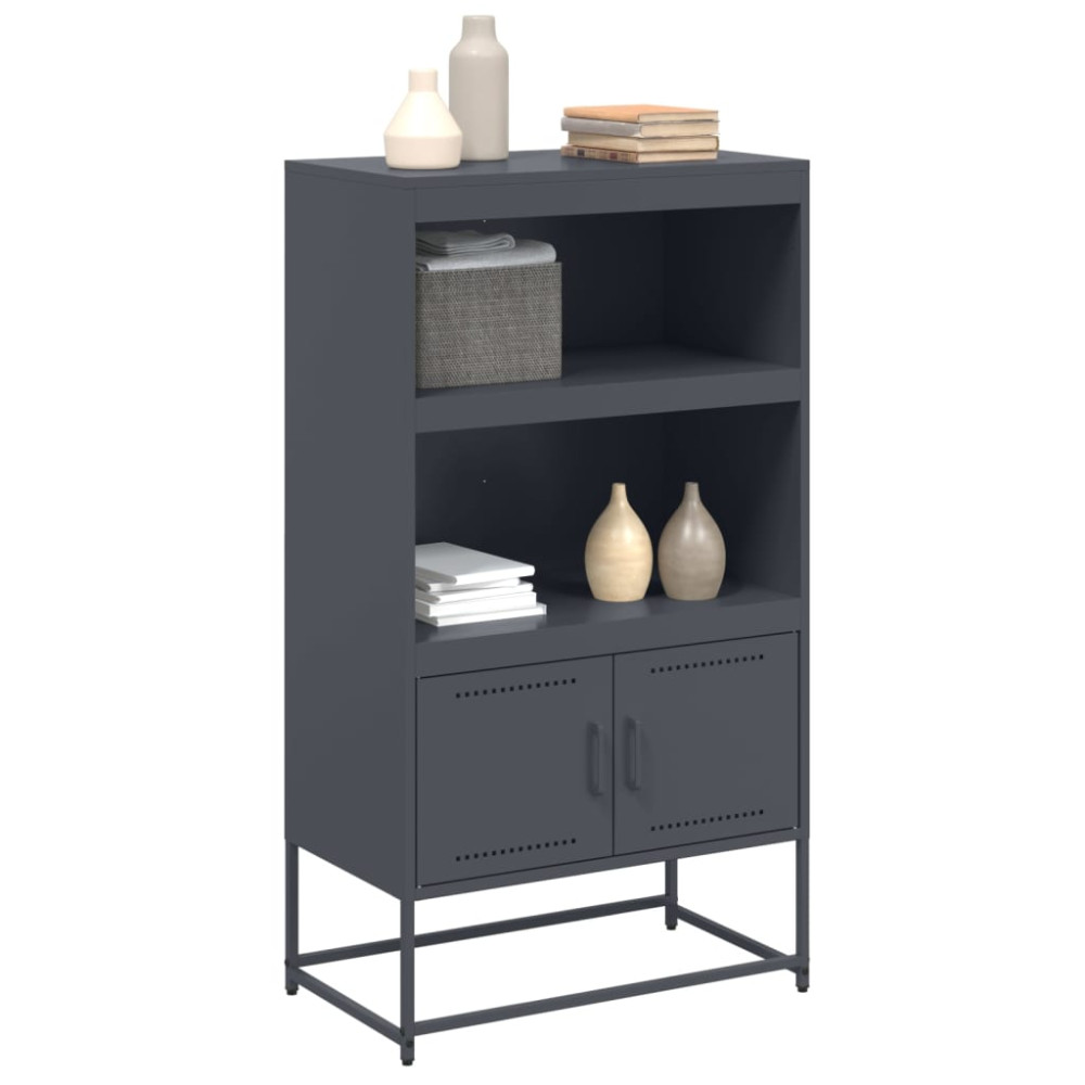 Produktbild för Högskåp antracit 68,5x38,5x123,5 cm stål
