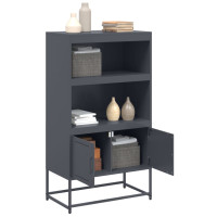 Produktbild för Högskåp antracit 68,5x38,5x123,5 cm stål