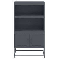 Produktbild för Högskåp antracit 68,5x38,5x123,5 cm stål