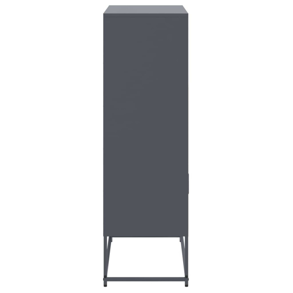 Produktbild för Högskåp antracit 68,5x38,5x123,5 cm stål
