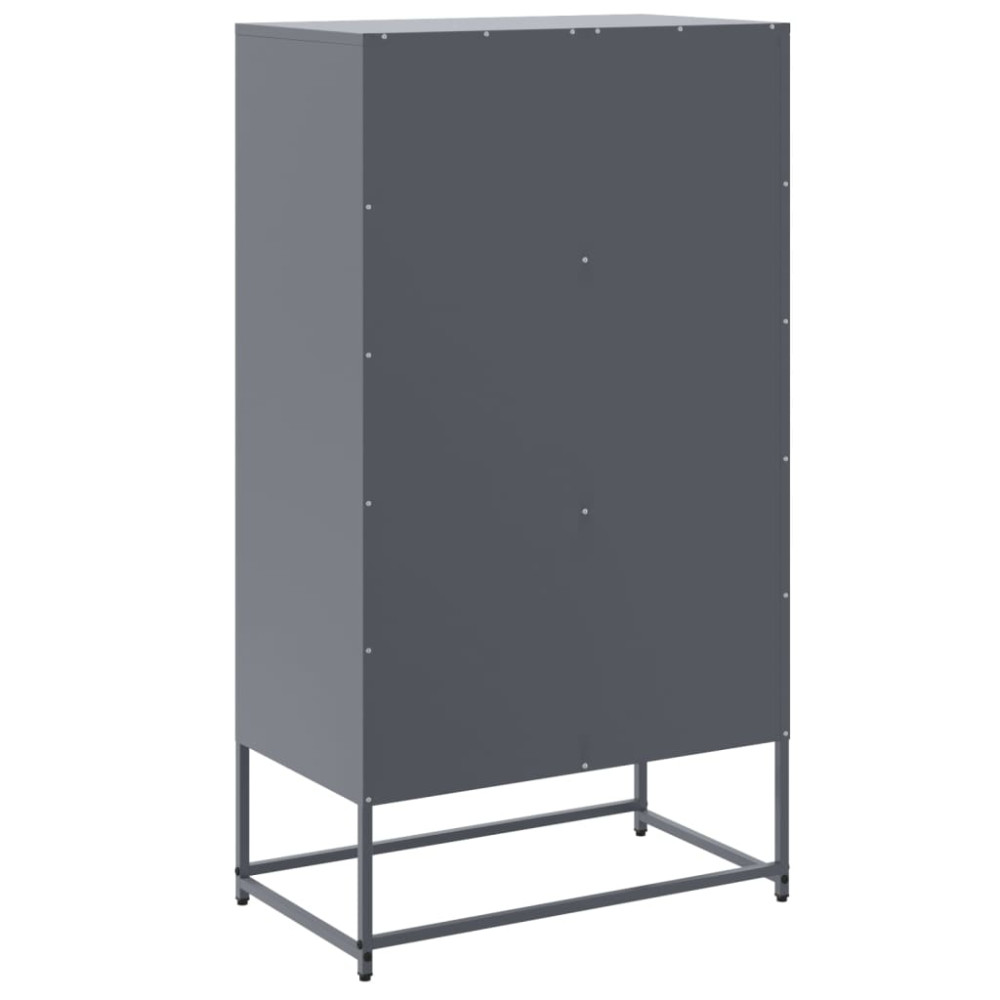 Produktbild för Högskåp antracit 68,5x38,5x123,5 cm stål