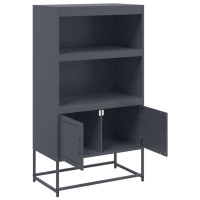 Produktbild för Högskåp antracit 68,5x38,5x123,5 cm stål