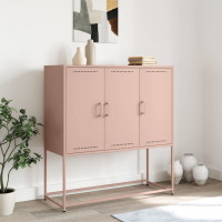 Produktbild för Högskåp rosa 100,5x39x107 cm stål