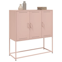 Produktbild för Högskåp rosa 100,5x39x107 cm stål