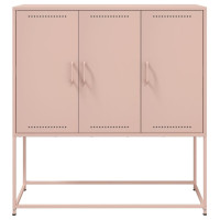 Produktbild för Högskåp rosa 100,5x39x107 cm stål