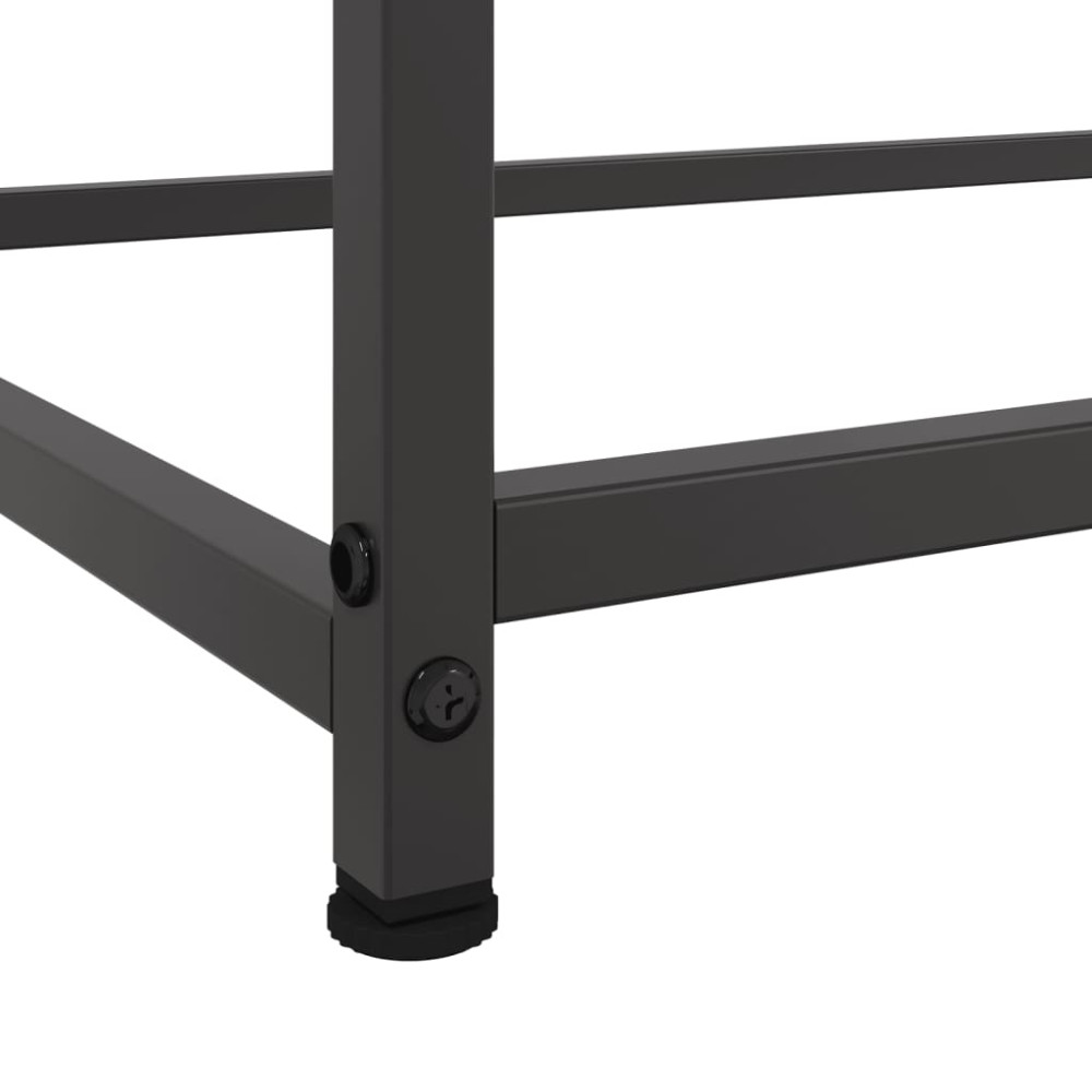 Produktbild för Skänk svart 100,5x39x107 cm stål