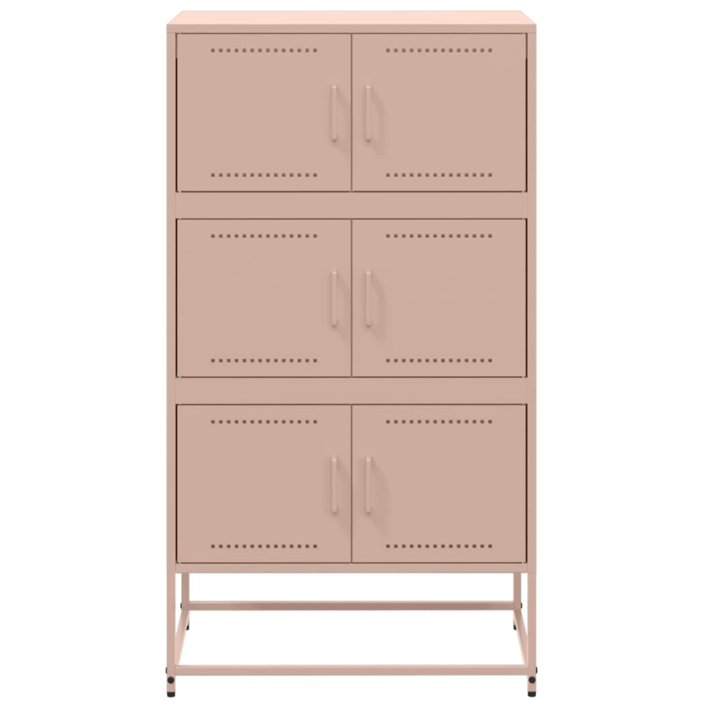 Produktbild för Skänk rosa 68,5x38,5x123,5 cm stål