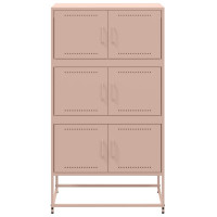 Produktbild för Skänk rosa 68,5x38,5x123,5 cm stål