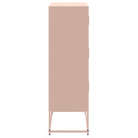 Produktbild för Skänk rosa 68,5x38,5x123,5 cm stål
