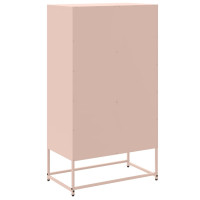 Produktbild för Skänk rosa 68,5x38,5x123,5 cm stål