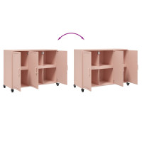 Produktbild för Skänk rosa 100,5x39x72 cm stål