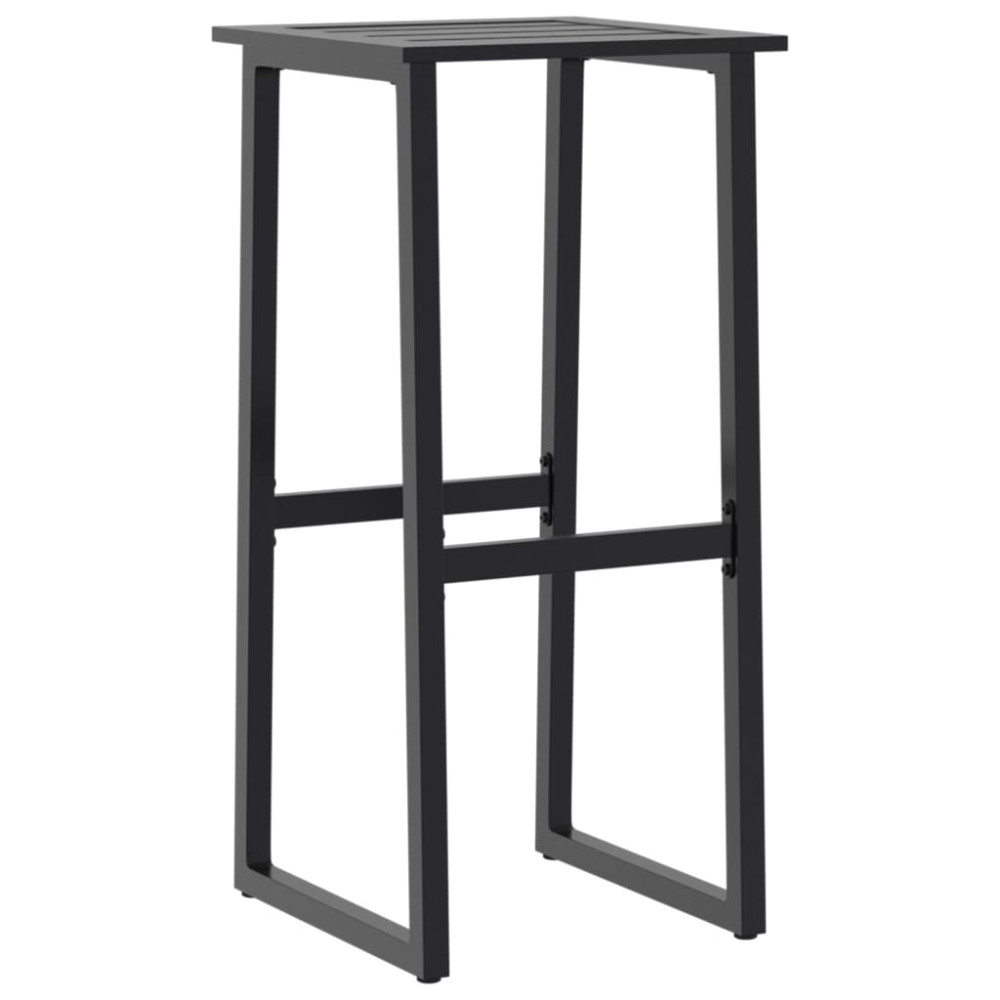 Produktbild för Barstolar 2 st svart 38x38x80 cm pulverlackerat stål