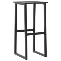 Produktbild för Barstolar 2 st svart 38x38x80 cm pulverlackerat stål