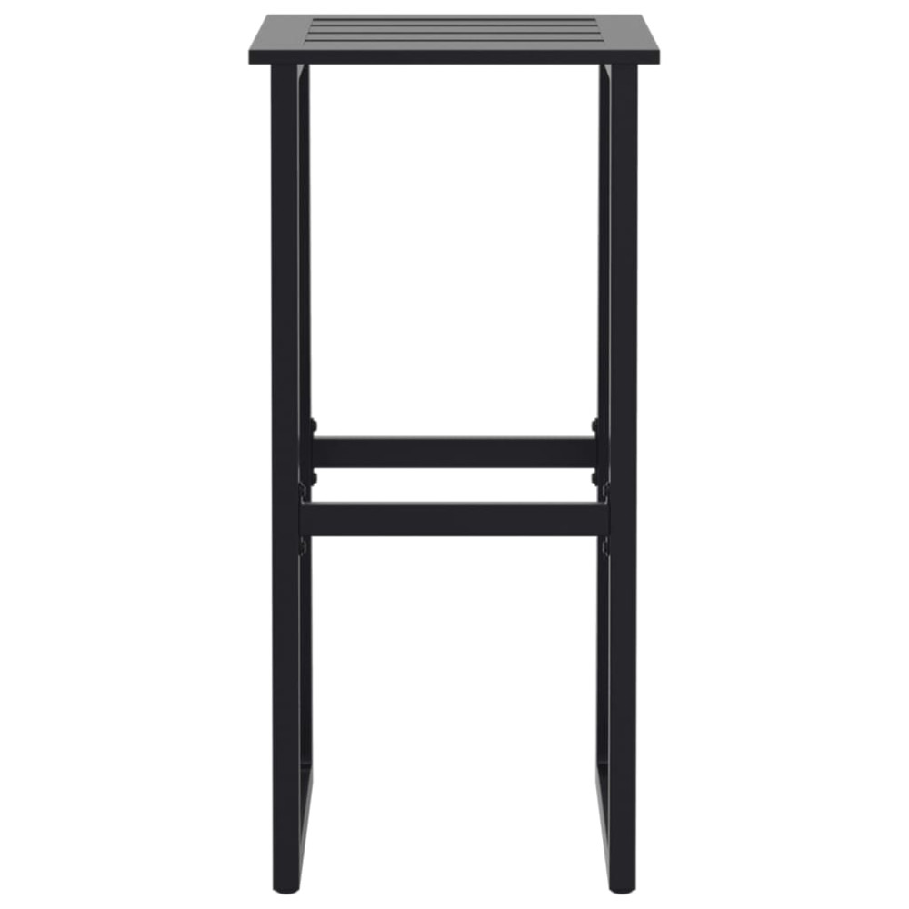 Produktbild för Barstolar 2 st svart 38x38x80 cm pulverlackerat stål