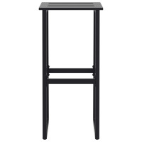 Produktbild för Barstolar 2 st svart 38x38x80 cm pulverlackerat stål