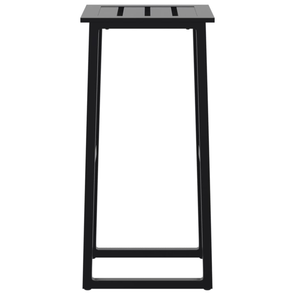 Produktbild för Barstolar 2 st svart 38x38x80 cm pulverlackerat stål