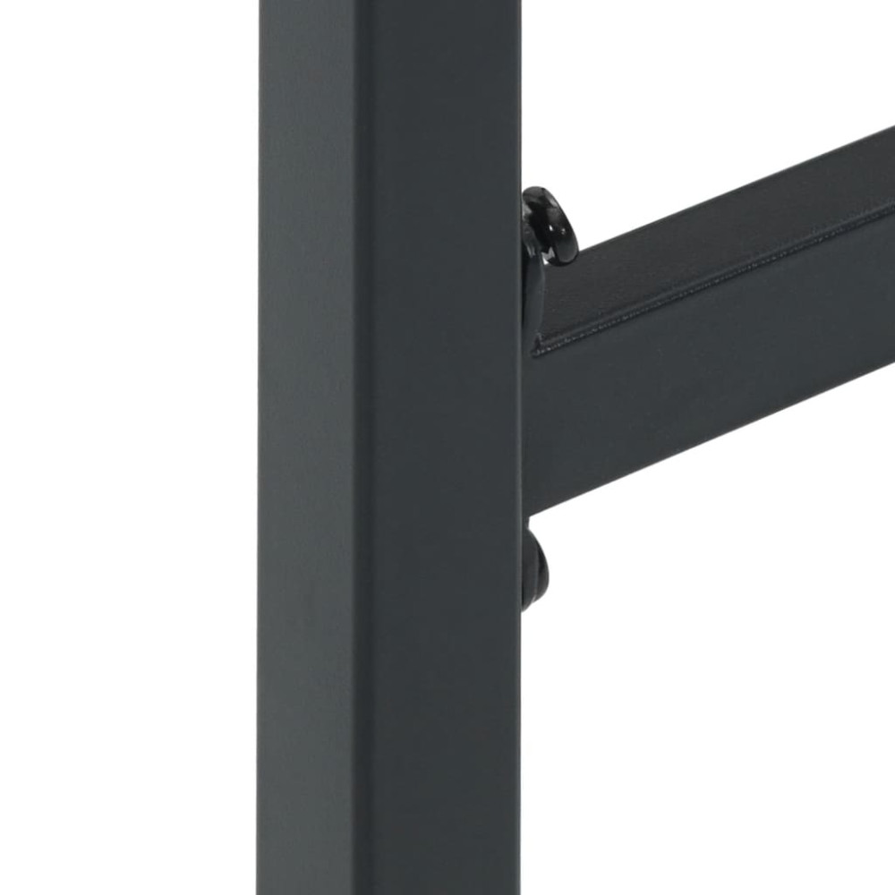 Produktbild för Barstolar 2 st svart 38x38x80 cm pulverlackerat stål