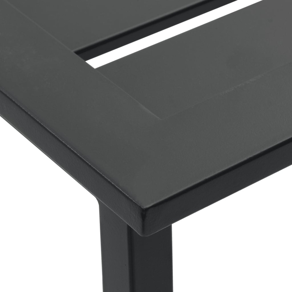 Produktbild för Barstolar 2 st svart 38x38x80 cm pulverlackerat stål
