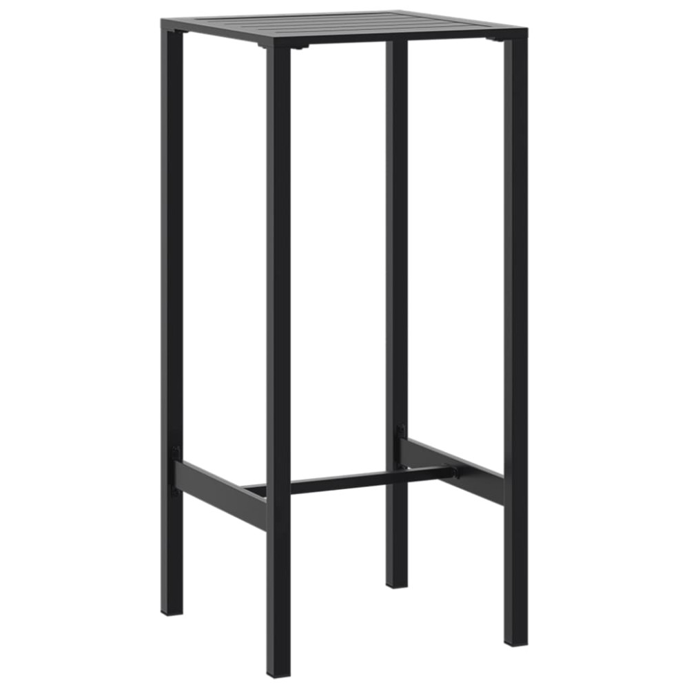 Produktbild för Barbord svart 50x50x110 cm pulverlackerat stål