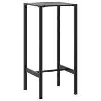 Produktbild för Barbord svart 50x50x110 cm pulverlackerat stål
