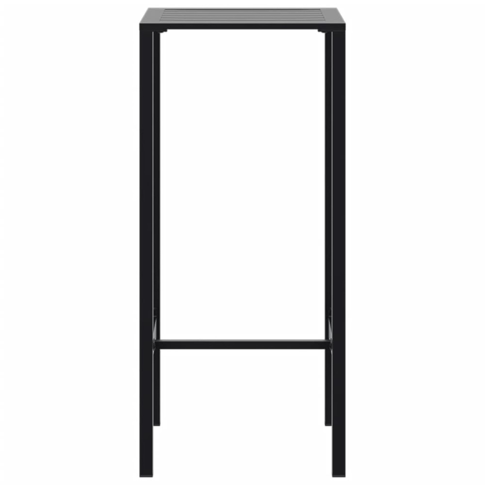 Produktbild för Barbord svart 50x50x110 cm pulverlackerat stål