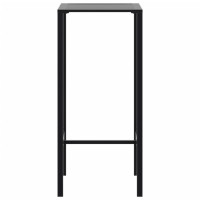 Produktbild för Barbord svart 50x50x110 cm pulverlackerat stål
