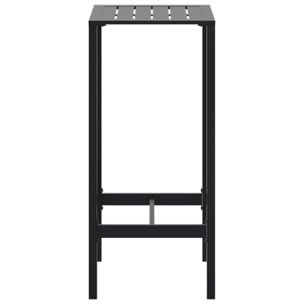 Produktbild för Barbord svart 50x50x110 cm pulverlackerat stål