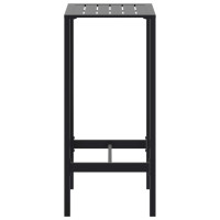 Produktbild för Barbord svart 50x50x110 cm pulverlackerat stål