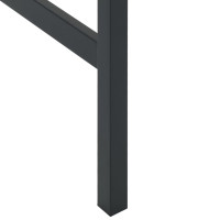 Produktbild för Barbord svart 50x50x110 cm pulverlackerat stål