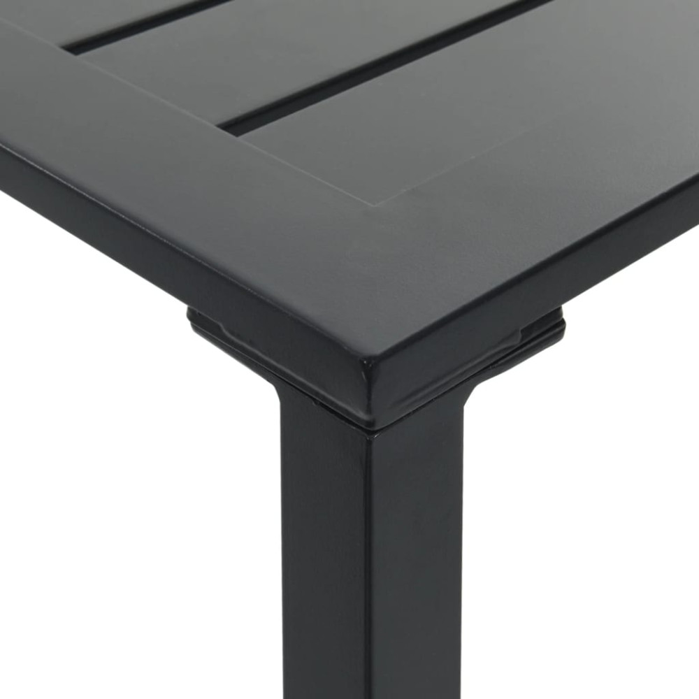 Produktbild för Barbord svart 50x50x110 cm pulverlackerat stål