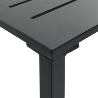 Produktbild för Barbord svart 50x50x110 cm pulverlackerat stål