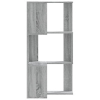 Produktbild för Bokhylla hörn 3 hyllplan grå sonoma 50x50x102cm konstruerat trä
