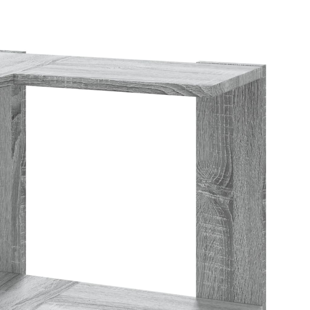 Produktbild för Bokhylla hörn 3 hyllplan grå sonoma 50x50x102cm konstruerat trä