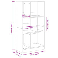 Produktbild för Bokhylla sonoma-ek 57x28,5x107,5 cm konstruerat trä