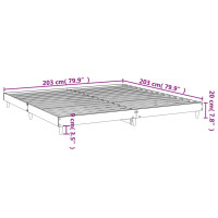 Produktbild för Sängram sonoma-ek 200x200 cm konstruerad trä