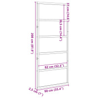 Produktbild för Ladugårdsdörr 90x208 cm massiv furu