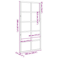 Produktbild för Ladugårdsdörr vit 100x208 cm massiv furu