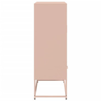 Produktbild för Högskåp rosa 68x39x111,5 cm stål