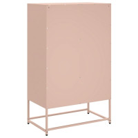 Produktbild för Högskåp rosa 68x39x111,5 cm stål