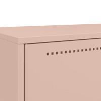 Produktbild för Högskåp rosa 68x39x111,5 cm stål