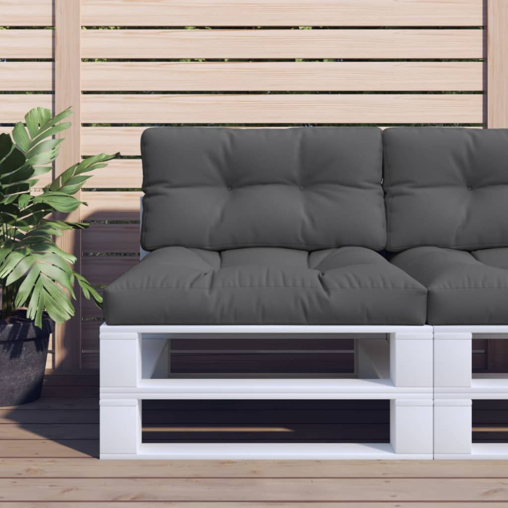 Produktbild för Palldyna antracit 80x40x12 cm tyg
